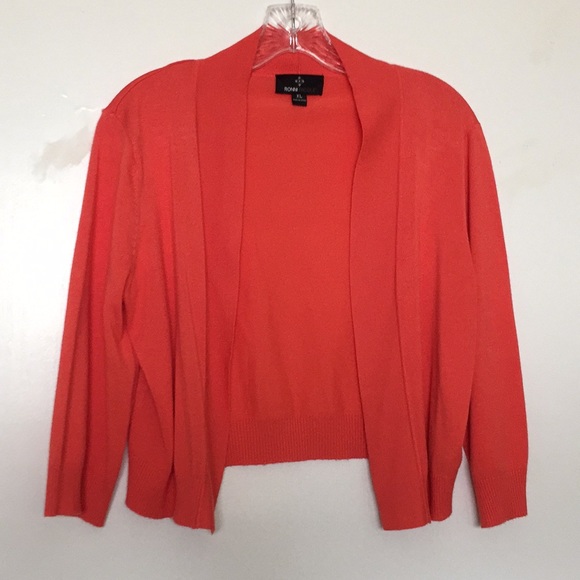Ronni Nicole Sweaters - Coral shrug lightweight sweater XL